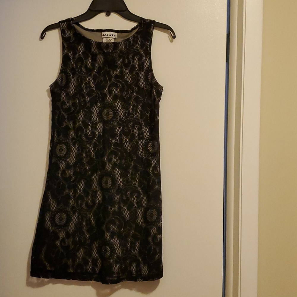 Jalate Black Overlay Dress